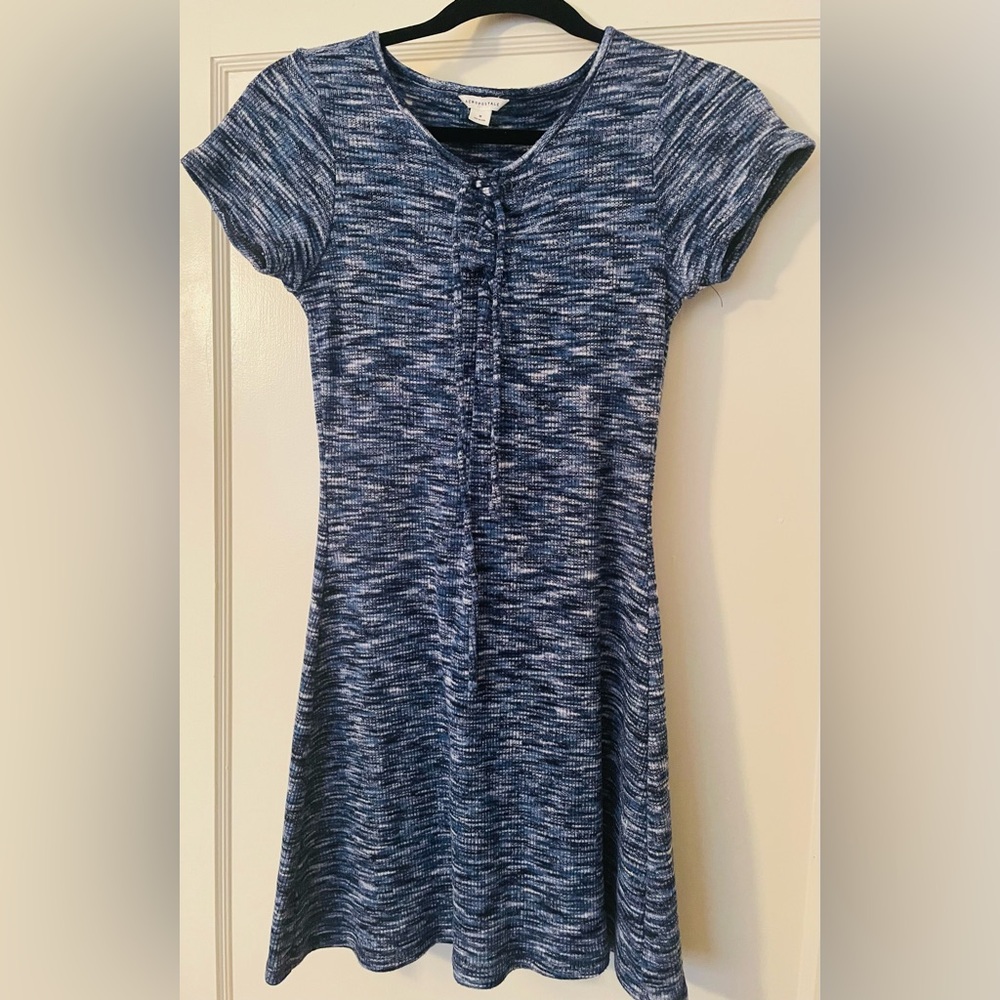 Aeropostale Blue Space Dyed Knit Dress Size medium.